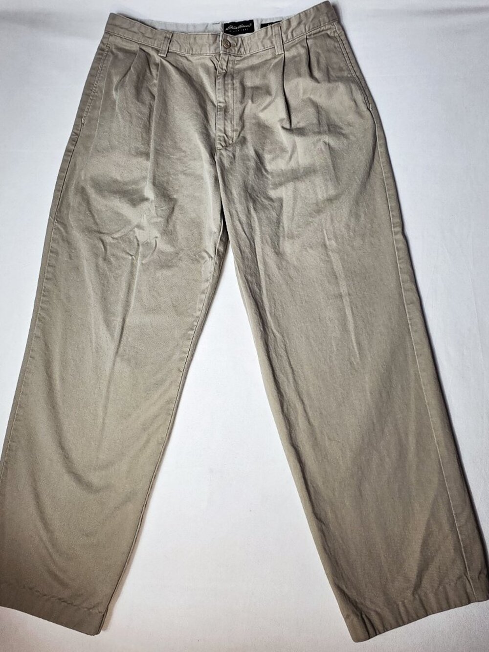 Eddie Bauer Travex Pants Men's 35x32 (Fits 36x32) Tan Beige Nylon Outdoor Hiking